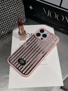 Sparkling Sequins Black Bling Rhinestone 1pc Multi-Color Full Rhinestone & Mirror Design 2-In-1 Black Phone Case Compatible With Iphone 16 Waterproof Shockproof Anti-Fall Scratch Resistant Fashion Phone Cases Birthday Gift Party Mom - Multicolor - View 56