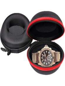 1pc Durable Travel Watch Case Compact & Scratch-Proof Travel Case Portable Storage Box For Single Watch Shock And Impact-Resistant For Wristwatches Smart Watches - Multicolor - View 12