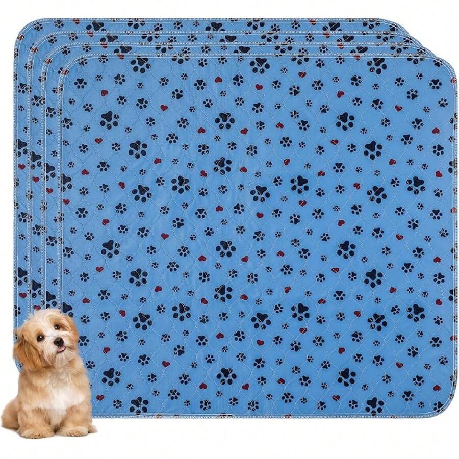 Pack Extra Large Super Absorbent Reusable Puppy Pads,Non-Slip Waterproof Dog Pee Pad,Pet Training Pads For Couch, Crate,Potty Training,Floor - 34X36 吋(4 件裝) - 查看 1