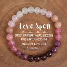 1pc Versatile Personalized Random Color Money Protection Confidence Healing Sleep Natural Stone Mix Bracelet, For Women/Men, Family Bracelet, Agate Bead Bracelet, Couples Gift, Romantic Intention, Beaded Bracelet