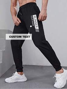 Customize Men's Pants, Customize Names, And Give Gifts As Gifts - Black - View 1