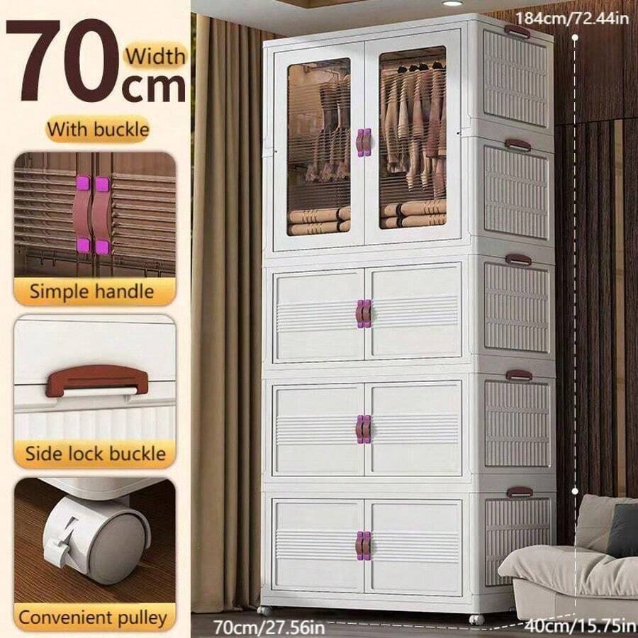 Multi-Layer Large-Capacity Reinforced Coat And Hat Storage Cabinet, Independent Bedroom Clothes And Shoes Rack, Autumn Vacation Home Room Decoration, Stylish Four-Season Bedroom Decoration, Durable Storage Rack, Foldable Storage Cabinet, Bedroom Organizing Box, Wardrobe Storage, Home Storage Solutions, Bedroom Storage Rack, Modern Decorative Storage Rack, Space-Saving Storage Rack, Bedroom Essential, Home Décor Organizing Box