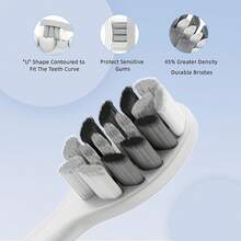 Toothbrush Set, Equipped With 10 Brush Heads And Travel, IPX8 Waterproof, 2-Minute Timer, 42000 High-Frequency Vibrations, 5 Modes, First Choice Giving - 深藍色 - 查看 8