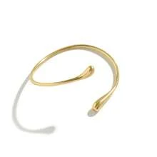 1pc European & American Design Lava Opening Arm Chain, Fashionable Liquid Flow Style Metal Arm Bracelet (Actual Shape Is Flat, Freely Adjustable)