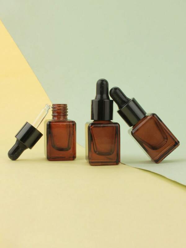 3pcs/5pcs/10pcs/20pcs Set, 10ml Blue Gradient Purple Refillable Glass Essential Oil/Lotion Dropper Bottles, 5ml Brown Portable Makeup Liquid Sampler Pipette Mixing Vials
