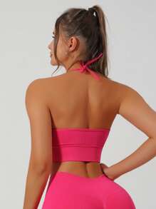 Women's Wireless Hollow Racerback Sports Bra