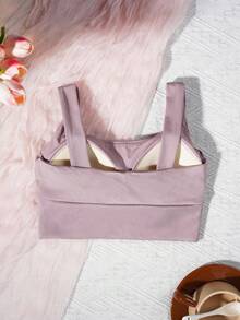 Runway Rest Yoga Tank Tops Breathable Sports Bra With Shockproof And Gathered Function Giving You A Beautiful Back Shape Workout Tank Gym Top - Dusty Purple - View 7