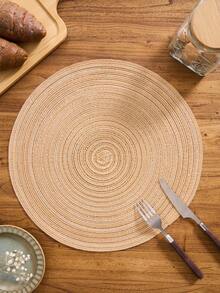 1/4/6/12 件平纹编织圆形餐垫，北欧现代风格，适用于家庭厨房、餐桌、碗、锅、杯子，防滑，适合节日派对、生日、婚宴（多种尺寸选择） - 卡其色 - 查看 2