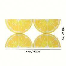 20pcs Lemon Shaped Napkins, Summer Fruit Lemon Design Paper Napkins, Lemon & Citrus Fruit Tableware Set, Suitable For Summer Tropical Birthday Party Decoration