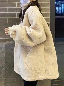 2024年冬季新款女士仿羔羊毛大衣