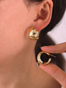 6-18 件/套优雅休闲时尚女士耳环套装，适合日常佩戴、聚会、派对、旅行、海滩、生日礼物 - 金色 - 查看 8