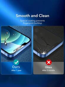 3pcs High Definition Transparent Tempered Glass Screen Protector, Sensitive Touch, Anti-Shatter, Anti-Fingerprint, Anti-Bubble, Anti-Scratch, Compatible With IPhone 12/12 Pro Screen Protector, High Definition Transparent Tempered Glass Anti-Scratch, Easy To Install, Compatible With IPhone 17/16 Pro Max/16/15/14/13/12/11/XS Max/XR/XS/X/6/7/8 Plus Series Phones, Suitable For Phone Cases - Clear - View 7