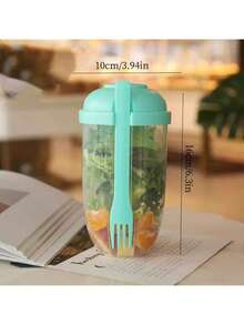 Salad Shaker, Fresh Salad Cup With Salad Dressing Portable Salad Lunch Box Shake Salad Dressing Lunch Portable Breakfast Salad Cup With Spoon And Fork Lid - Picnic Lunch Breakfast Lunch Cup For Yogurt, Milk, Etc., Kitchen Accessories, Salad Making Kitchen Gadgets - Suitable For All Festivals