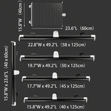 UNUNS Window Sun Shade,Retractable Balcony Blackout Curtain,Home Use Window Sun Block Bathroom Heat Insulation Blackout Roller Blinds - Black - View 3