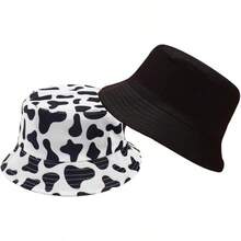 Reversible Bucket Hat For Women, Cute Beach Fisherman Style - Cow - View 11