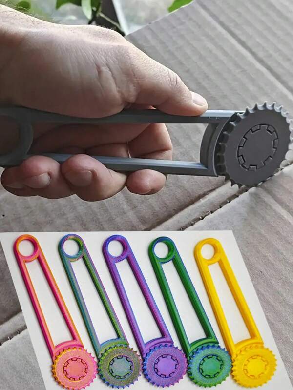 1 Herramienta manual punzante de cartón, adecuada para manualidades DIY, proyectos artísticos, elaboración de tarjetas y modificación de cajas de cartón. Herramienta de precisión portátil que permite doblar y plegar el cartón uniformemente, diseño práctico | Mango resistente, utilizada como máquina perforadora para manualidades de papel