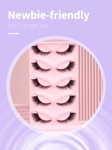 7 Paar neue Katzenaugen-Wimpern, natürlich lang, klares Band, geflügelte Enden, verlängerte Augen, falsche Nerz-Wimpern Make-up
