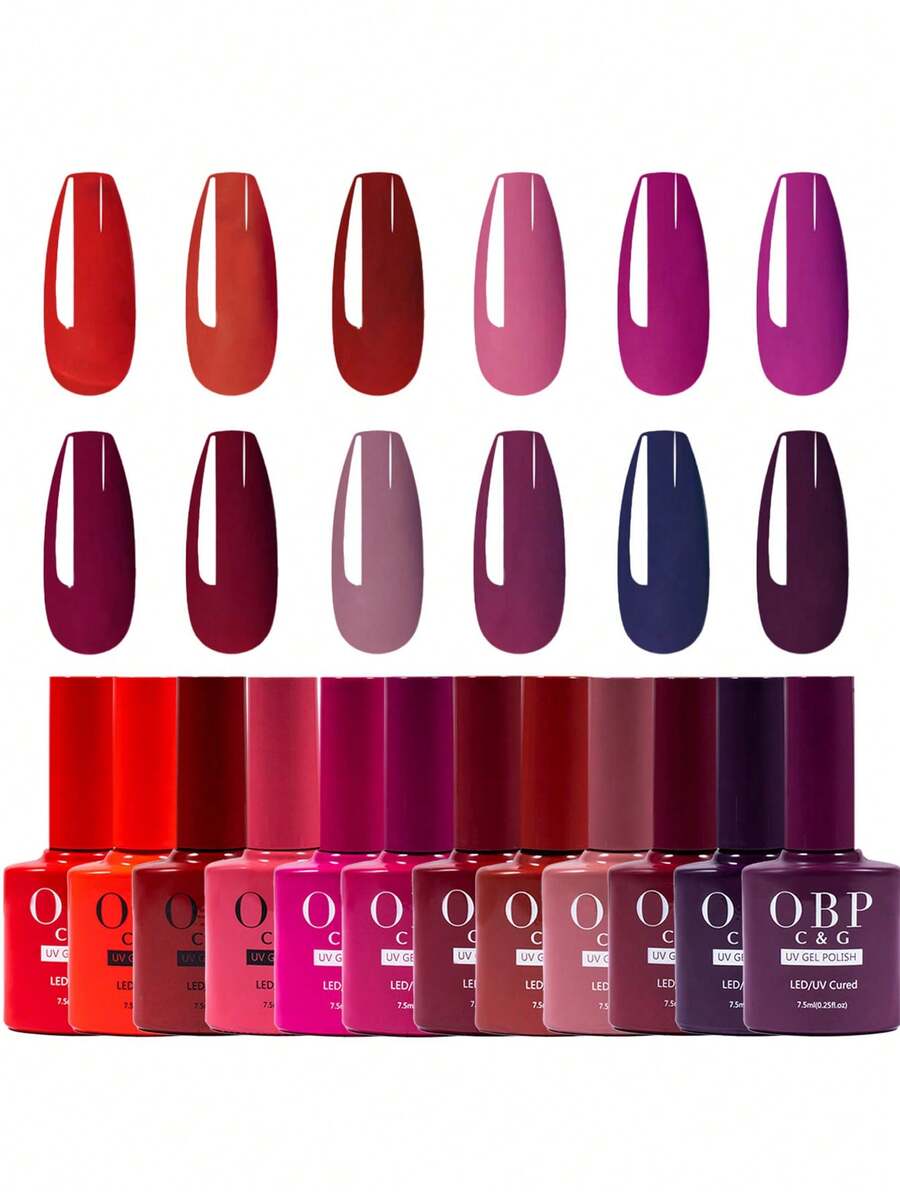 OBP C & G OBP Range Of 12 Semi-Permanent Gel Polish 3 Steps - Rose & Glow - 查看 1
