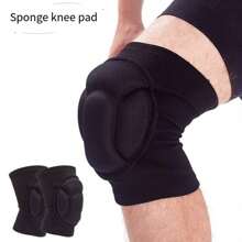 1 par de rodilleras redondas de carey negro y azul marino, protección antideslizante y con absorción de impactos para deportes, rodilleras gruesas adecuadas para hombres y mujeres, soporte ligero para fitness, deportes, baile y trabajo al aire libre