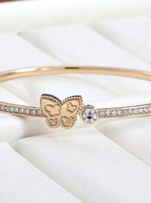 Charming Mini Butterfly Rhinestone Bracelet Bangle For Girl Gift Party Casual Accessory