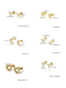 Single One Earrings 1 Pc Sterling Silver Earrings Jewelry Gift Women Silver Stud Earrings Screw Earrings Cartilage Earrings Ear Piercing Tassel Earrings Stud Earrings Screw Ball Thread Ear Bone Nail Cartilage Piercing Earrings Women Jewelry Gift