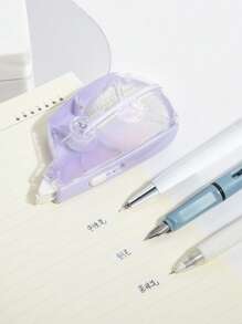 TWINGO 1 Pc Push-Pull Correction Tape, Creative Gradient Pattern Push-Pull Design Correction Tape - Core Length Of 30 Meters, PET Material Transparent And Visible Internal Contours Dustproof Mouth Guard, Suitable For Learning, Writing, Textbook Answering, Writing Errors And Correction Of Typo Learning Tools, Fashionable And Portable School Supplies, Essential For Back-To-School Season,School Supplies,Back To School