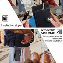 keyunfei Multi-Functional Anti-Drop Smartphone Case Wallet With Card Slot, Zipper, Wrist Strap, Stand Function, PU Leather Compatible With Apple 16/16E/15/14/13/12/11/Pro/Max/Plus/X/XS/XR, Galaxy S25/S22/S21/20/S24/S23 Plus/Ultra/FE/EDGE, A-Series, POCO, MOTO And More