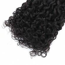 BINF Pixie Curly Hair Bundles Deep Curly Hair Bundles Brazilian Raw Hair Weaving 12-24 Inch Hair Loose Deep Wave Bundles Virgin Human Hair Weave Natural Black - Natural Black - 查看 5