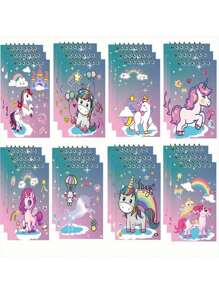 8pcs/Set New Dinosaur Party Spiral Notebook A7 Size Coiled Memo Book, Cartoon Children Stationery, Birthday Gift, Back To School Essential