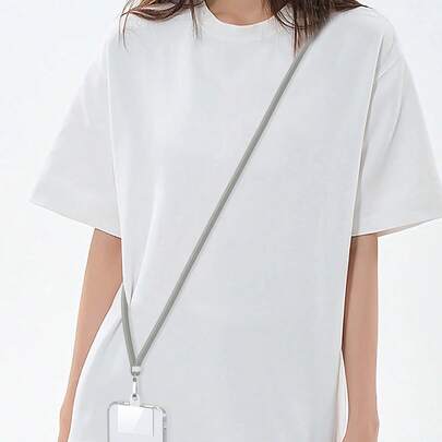 1 Piece Crossbody Cell Phone Lanyard(Gray), Transparent Pads Included For Fixing The Phone Case, Multi-Functional Adjustable Neck Strap With 145CM/57 Inches, Lanyard Compatible With All Smartphone, Universal Lanyard For Redmi Cases, Crossbody Strap For Cases..