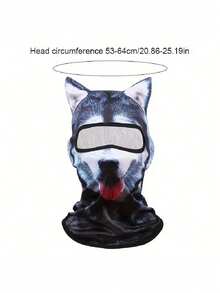 1 cái/2 cái Unisex 3D Animal Pattern Face Shield Outdoor Funny Water Sports Hat UV Protection Animal Head Cover (Mèo, Chó), Thích hợp cho sử dụng hàng ngày, Du lịch, Đi bộ đường dài, Trượt tuyết - Nhiều màu - Xem 2