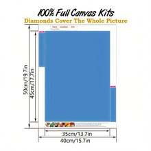 5D DIY Diamond Painting Kit - Castle Landscape Theme, Suitable For Beginners And Handicraft Enthusiasts, Round Diamond Acrylic Mosaic Art, Frameless Wall Decor, Applicable For Home, Bedroom And Office, Perfect Holiday Or Birthday Gift, Creative Full Diamond Cross-Stitch Craft - Multicolor - View 3