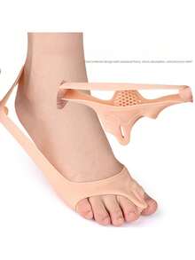 加厚带孔趾分离器，足部中心减震按摩，半码垫，灵活耐磨，可剪大脚趾张力带 - 彩色 - 查看 6