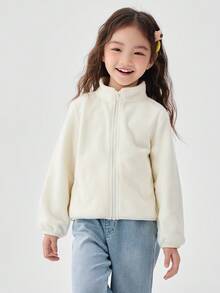 Balabala Girls Softshell Jacket Set 2025 Hooded Windbreaker Two Pieces Outfit - Yellow-blue Hue - View 2