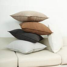 2pcs Creamy Snowflake Herringbone Throw Pillow Covers, Soft & Breathable Square Cushion Covers, Polyester Fiber Material, Size Options: 40x40cm, 45x45cm, 50x50cm, Minimalist Herringbone Pattern Creates A Cozy Atmosphere, Suitable For Home Decor In Living Room And Bedroom, No Pillow Inserts.