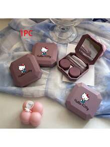 Sanrio Sanrio Cosmetic Organizer, Hello Kitty Pupil Organizer, Hello Kitty Pattern, Lovely And Practical Appearance, Internal Separation Design Is Reasonable, Easy To Categorize And Store, Compact And Convenient, Suitable For Business Trips, Daily Use Of The Pupil Organizer, The Perfect Gift