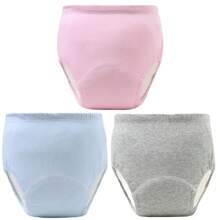 6件柔软训练裤，透气可洗幼儿训练裤，四季皆宜，混色，送给男宝宝和女宝宝的理想礼物，针织面料，防漏，布尿布替代品