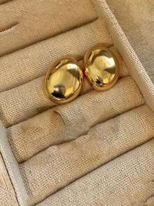 زوجين من أقراط الخرز موضة، أقراط من الفولاذ المقاوم للصدأ للنساء ، طراز مؤثر على انستجرام