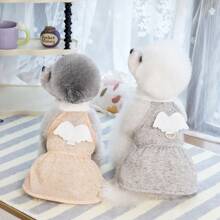 Robe de style coréen de 25 cm pour animaux de compagnie, robes d'été pour chiens/chats, tenues de princesse en maille respirante pour animaux de compagnie