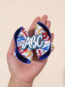 2PCS Back To School Hair Bows Clip For Girls, Simple Letters Hair Clip Suitable As A Gift For Teens And Teachers Party For School - Multicolor - View 4