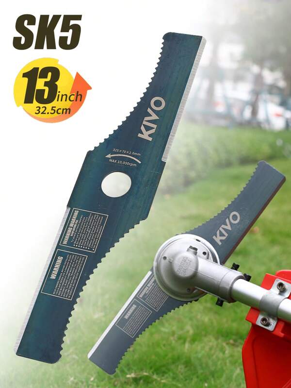 High Quality SK5 Mower Blade, 13 Inch S-Shape Trimmer Blade, Suitable For Gasoline Mowers, Brush Cutters, Lawn Trimmers, Efficient Mowing And Shrubbery, Gardening Tool Accessories, Mower Accessories, Trimmer Parts