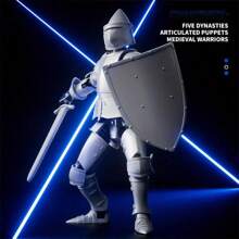 1/2 piezas Figura de acción articulada de guerrero medieval de 5ta generación impresa en 3D, regalo creativo para aliviar el estrés, regalo de cumpleaños/Navidad/Halloween