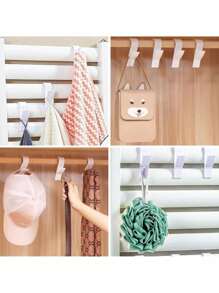 8/4 Stück multifunktionaler Handtuchhalter Haken, belastbarer rutschfester Badezimmer Aufbewahrungsregal, klebefrei Küchen- und Schlafzimmer Aufbewahrungsregal, Badezimmer Heizung Toilette Heizung Quertraverse Halterung Haken (geeignet zum Aufhängen von Handtüchern/Kleidung/Reinigungsutensilien) Schulanfang