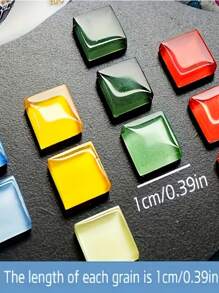 720/600/100pcs Mosaic Ceramic Tile Cubes, Crystal Glass Ceramic Tiles For Crafts And Decorations, Handmade Puzzles And Decorative DIY Gift Materials For Holidays