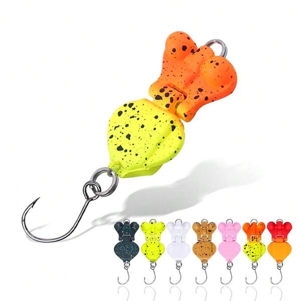 1pc 2g Lure With Single Hook, Two-Piece Hard Lure For Fishing