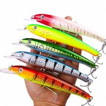HENGJIA 6PCS 18CM28.8g/20.8CM43.8g Heavy Weight Fishing Lure Minnow Artificial Hard Baits Wobblers Tackle Carp Pike Walleye Sea Fishing - Multicolor - View 1