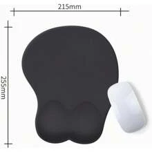 Tappetino per mouse con poggiapolsi in silicone 3D con motivo anime e cartoon, per aumentare il seno in 3D.