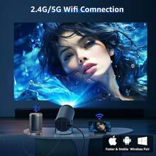 Mini Proyector Portatil Android Wifi Smart Tv Profesional Proyector 1080p 4k Hd Hy300 Proyector Color Negro Bluemos 8000lm 127v - Negro - Ver 5