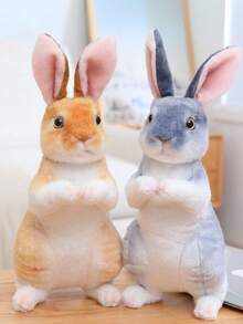 Aufrechte Kaninchen Plüschfiguren, 24cm, sortierte Farben, Polyester, perfekt für Halloween, Thanksgiving, Weihnachten, Neujahr, Valentinstag, Muttertag, Karneval, Ostern, Zuhause, Büro, Auto, Outdoor Deko