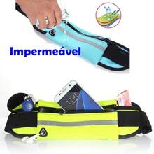 1pc Sports Waist Bag With Phone Holder, Waterproof & Shock-Proof Fitness Running Waist Belt, Unisex Design For Gym, Running, Outdoor Activities